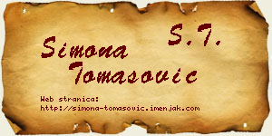 Simona Tomasović vizit kartica